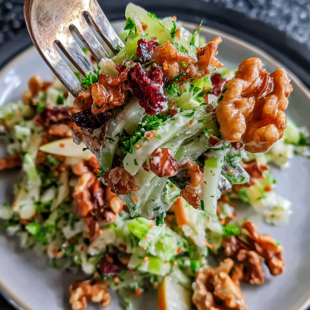 Celery Salad With Apple And Walnuts