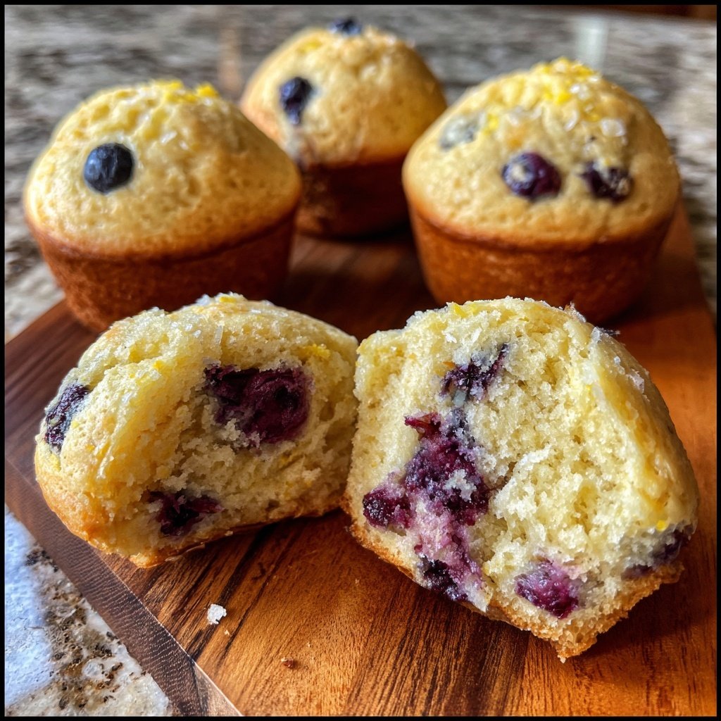 Lemon Blueberry Yogurt Muffins
