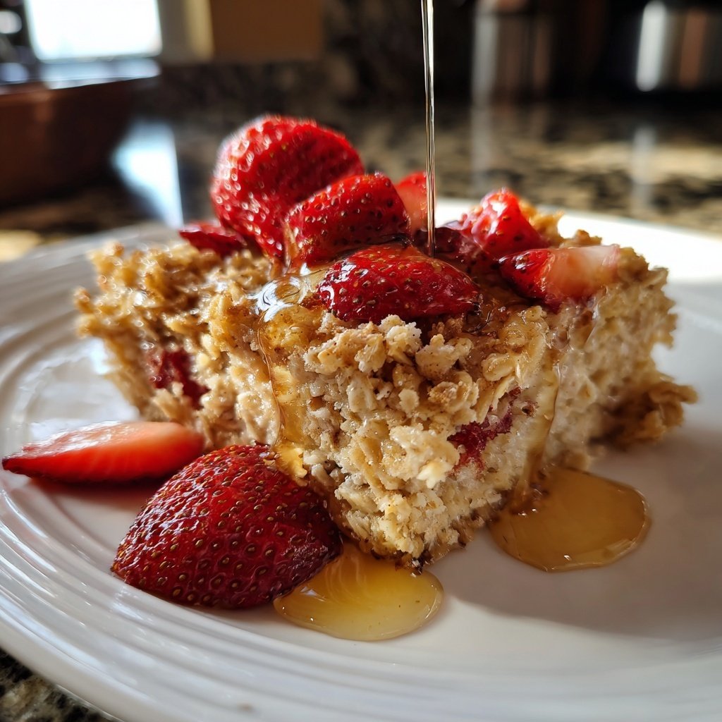 Baked Oatmeal With Strawberries