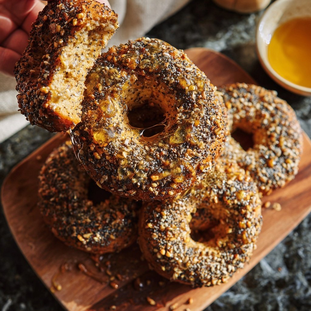 Protein Bagels With Flaxseed