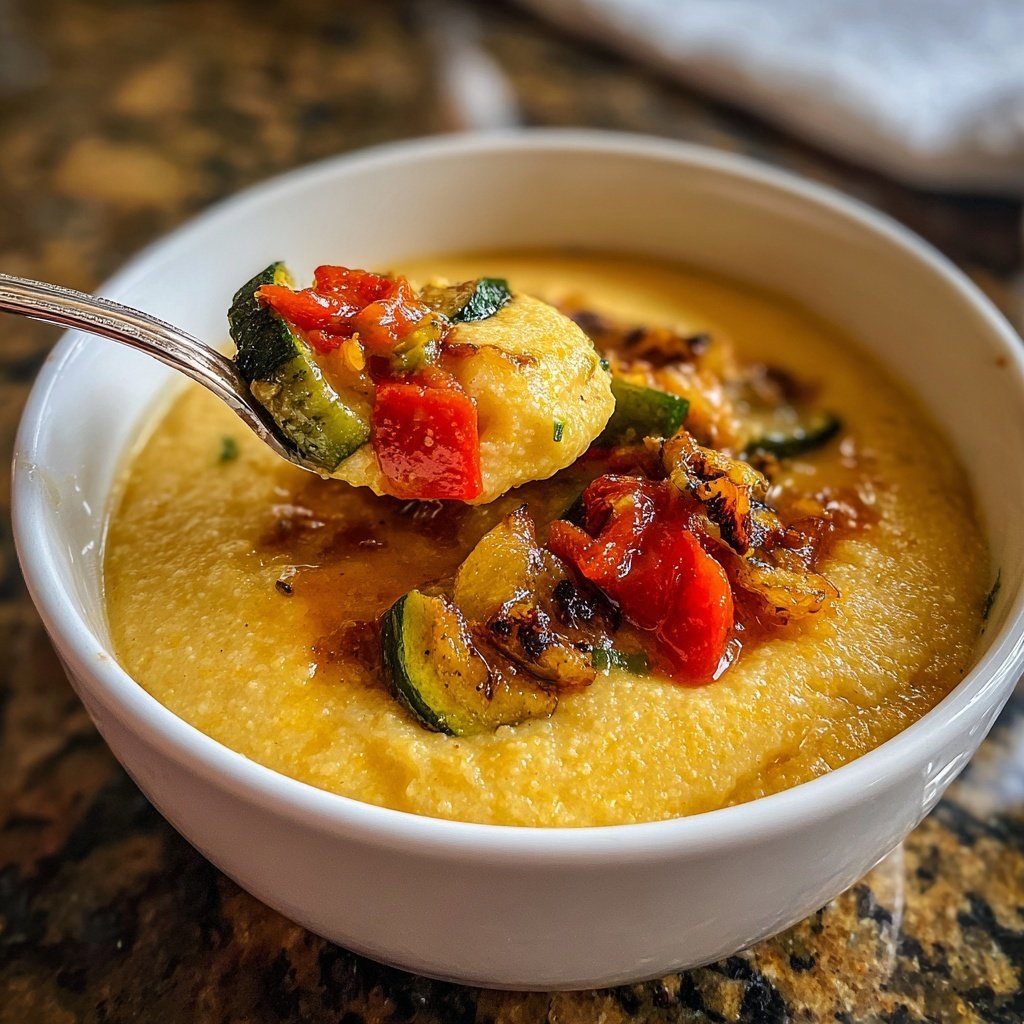 Creamy Polenta with Roasted Vegetables