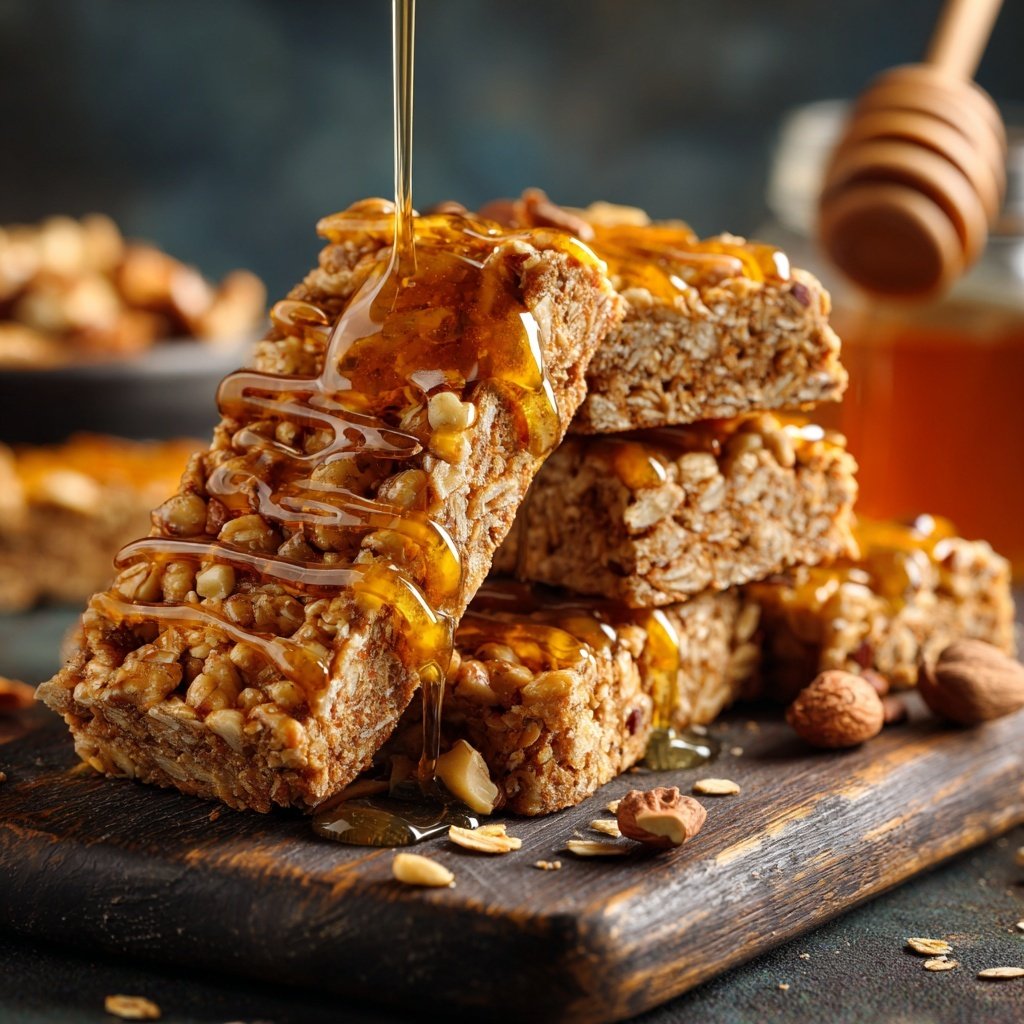 Healthy Oat And Honey Snack Bars