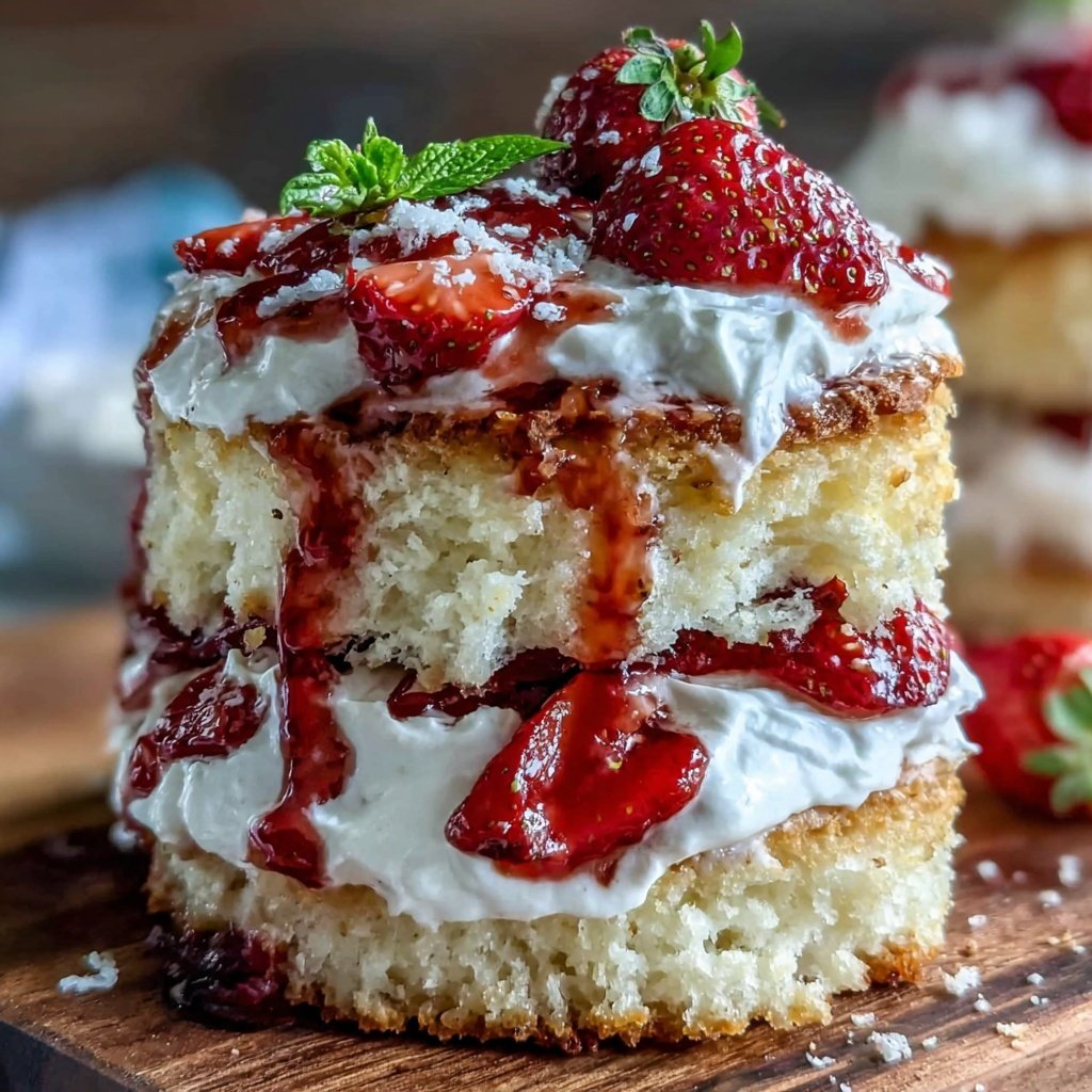 Classic Strawberry Shortcake With Fresh Cream
