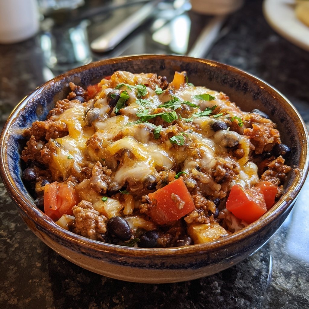 Ground Beef And Bean Dinner Bowl