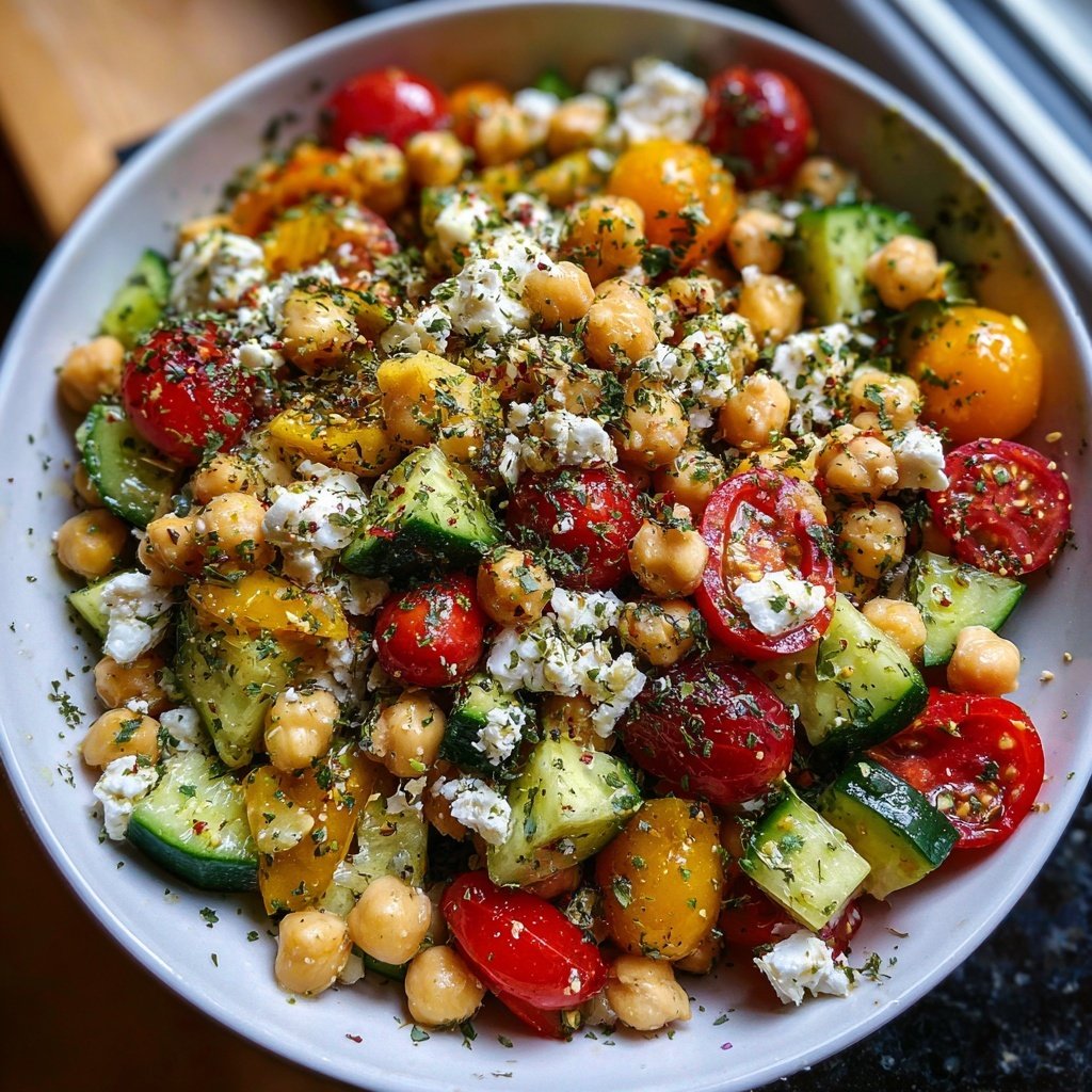 Healthy Lunch Mediterranean Chickpea Salad